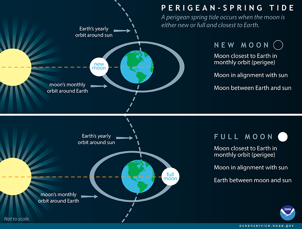 Perigean Spring Tide infographic